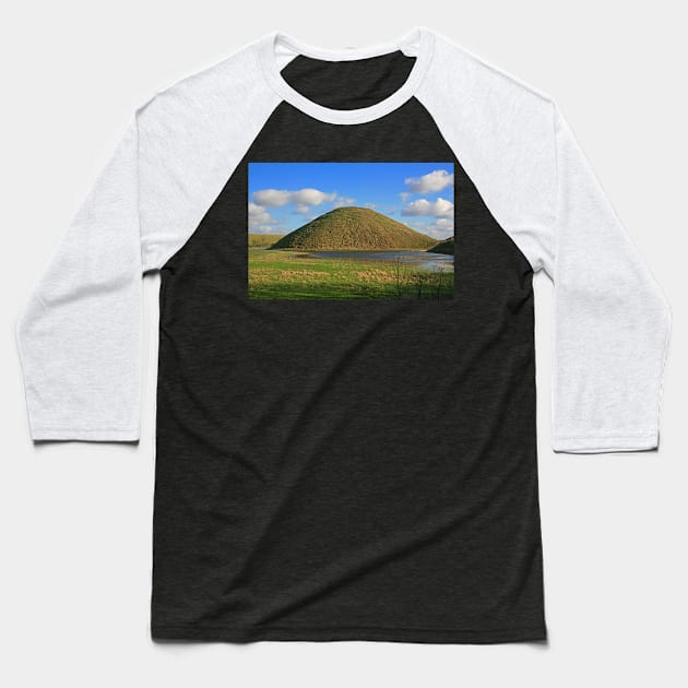 Silbury Hill Baseball T-Shirt by RedHillDigital